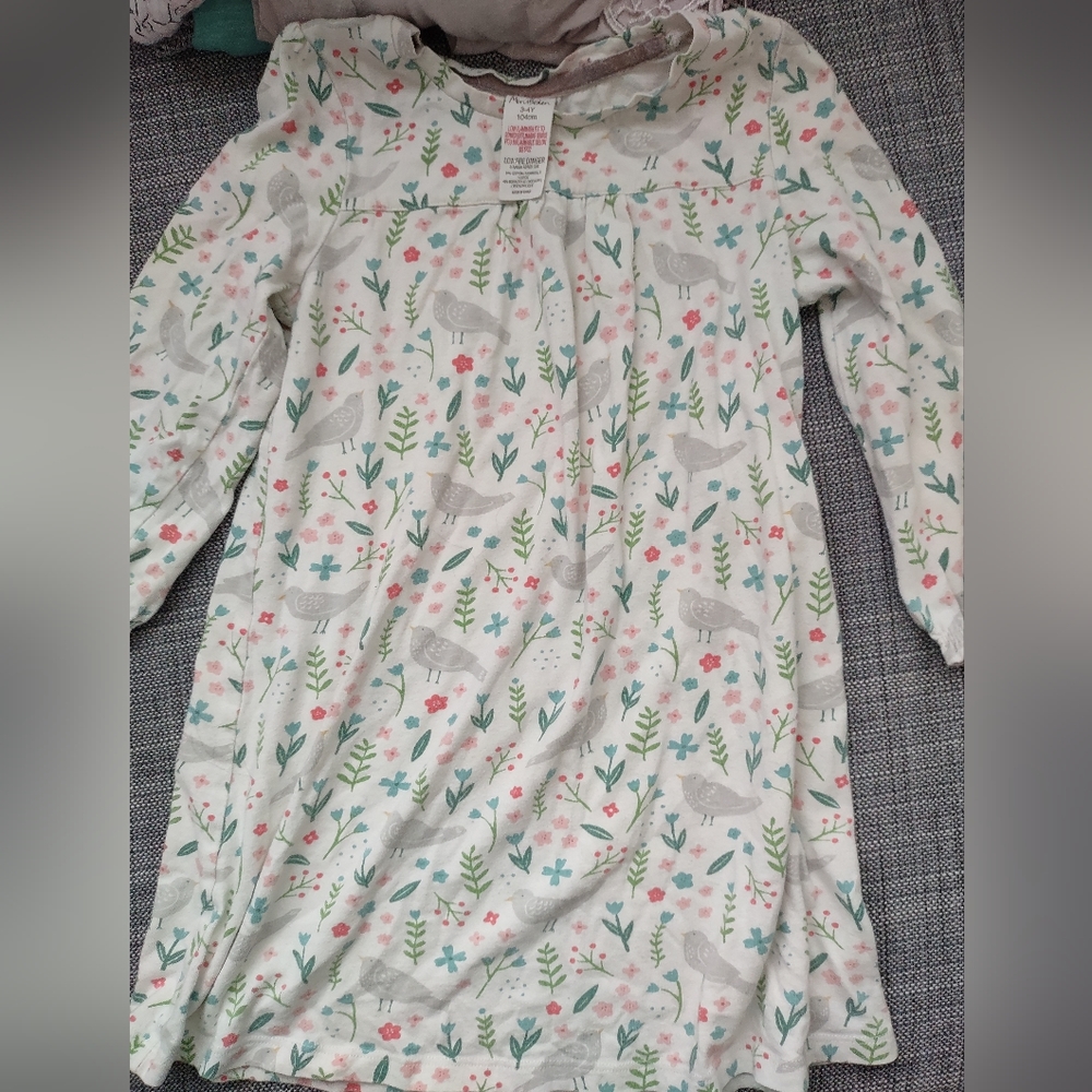 mini boden nightgown birds 3-4